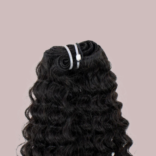 100% HUMAN HAIR EXTENSIONS - tight curly weft